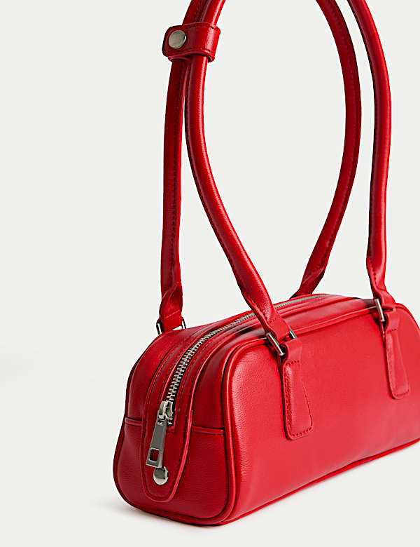 Faux Leather Bowler Bag - JO