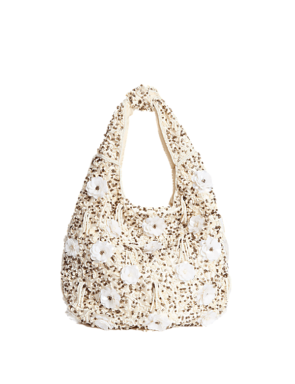 Beaded Top Handle Grab Bag