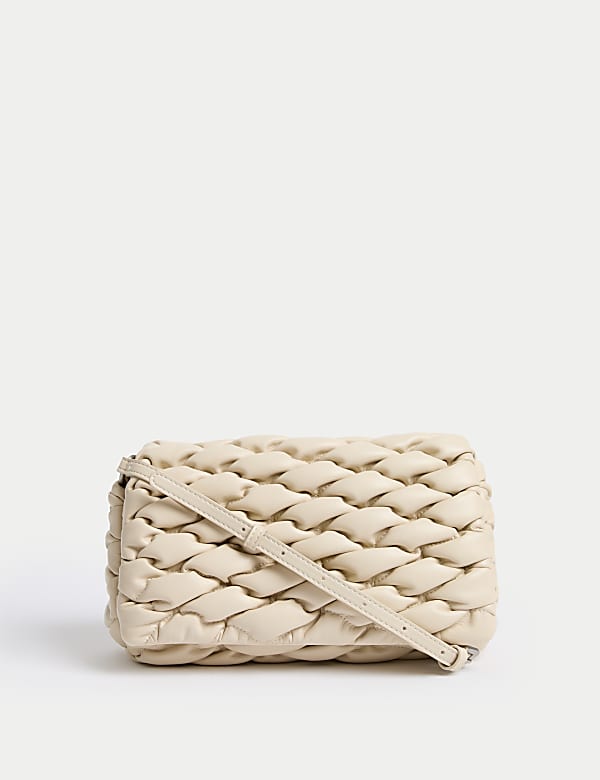Faux Leather Cross Body Bag - CN