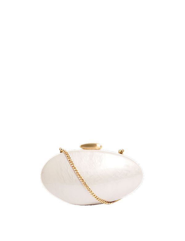 PEARL EFFECT CLUTCH BAG