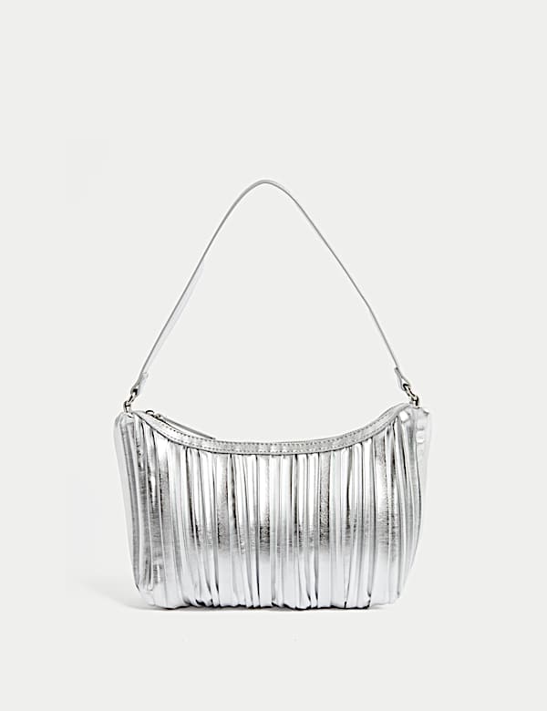 Sac à bandoulière en similicuir plissé - FR