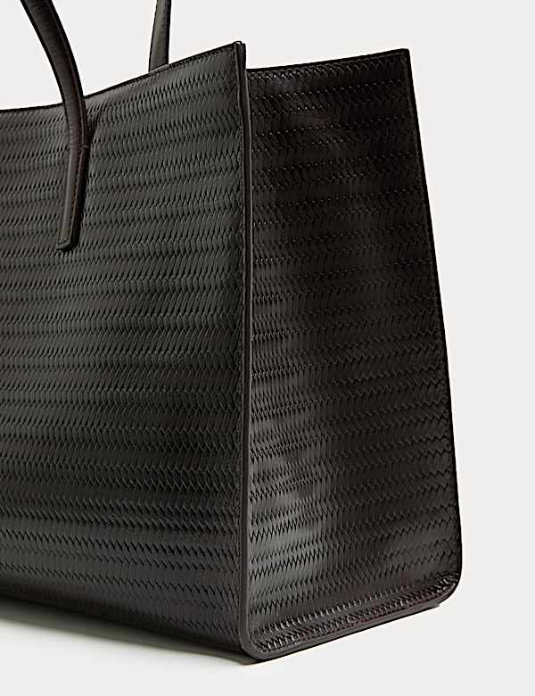 Leather Embossed Tote Bag - FI