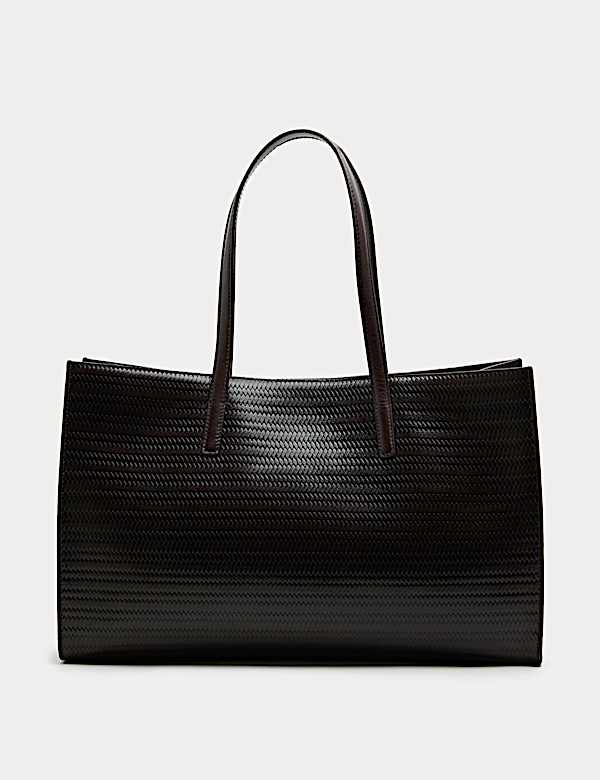 Leather Embossed Tote Bag - FI