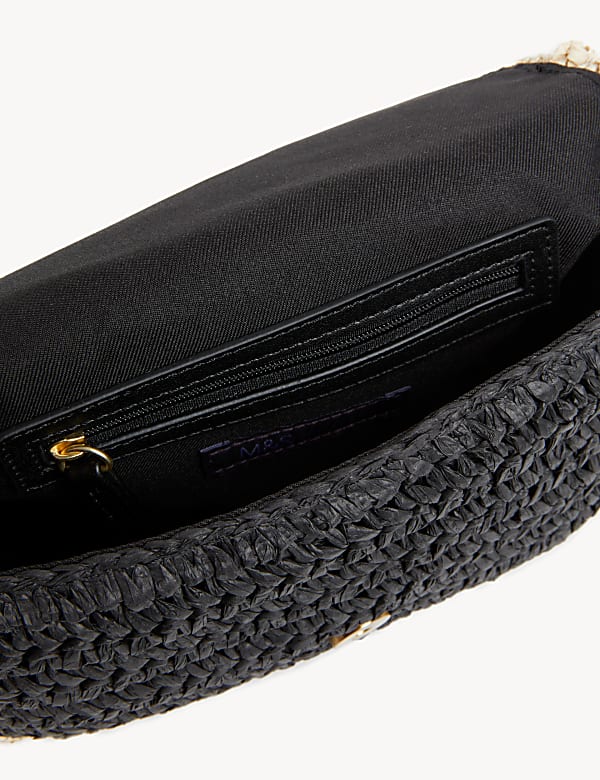 Straw Chain Strap Underarm Bag