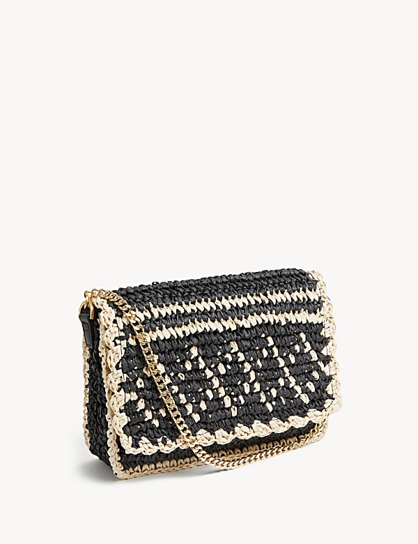 Straw Chain Strap Underarm Bag