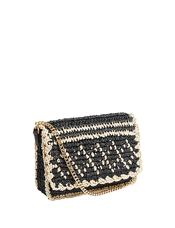 Straw Chain Strap Underarm Bag