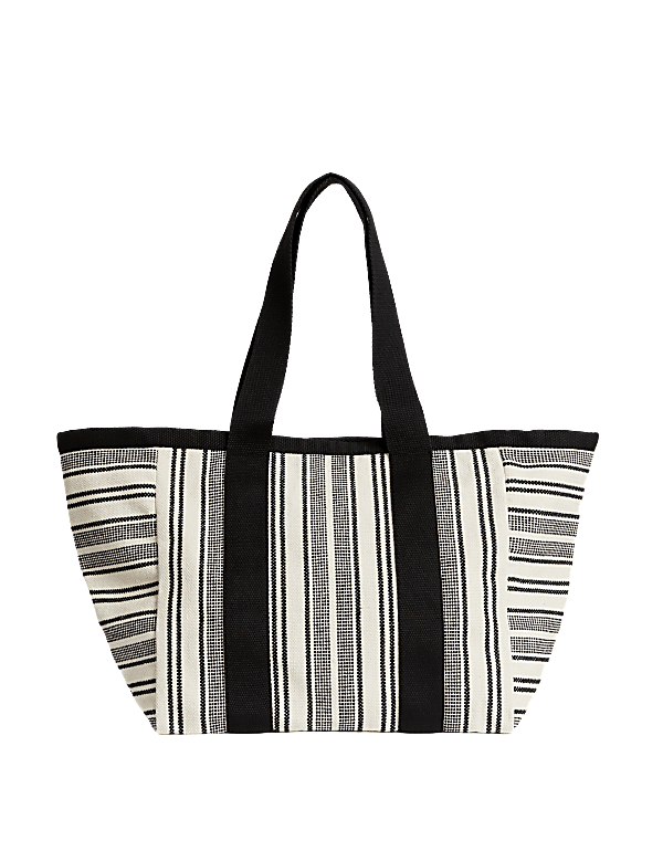 Buy Canvas Striped Beach Bag at Marks Spencer