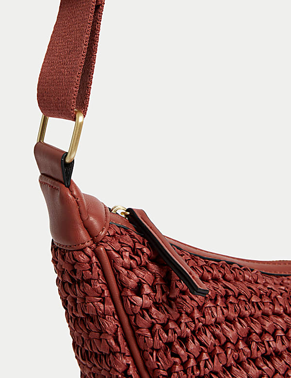 Straw Sling Cross Body Bag - AL