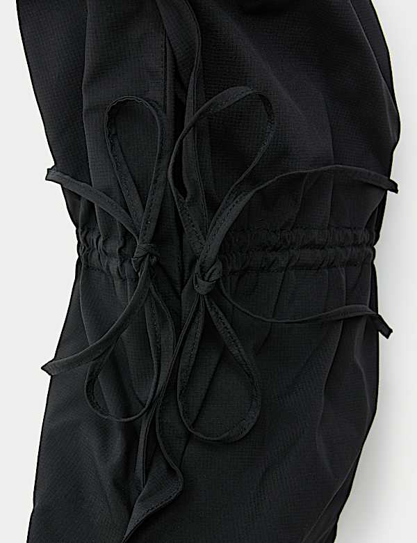 Checked Ruched Tie Shoulder Bag - MX