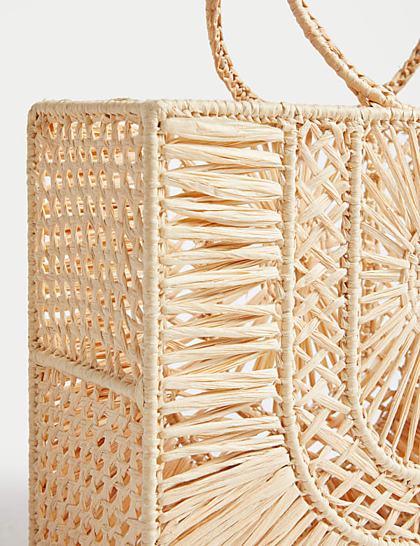 Straw top handle bag hot sale