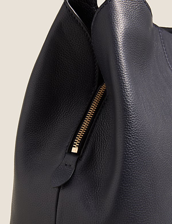 Leather 3 Part Construction Shoulder Bag