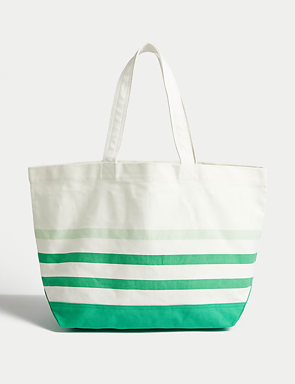 Canvas Striped Tote Bag - IL