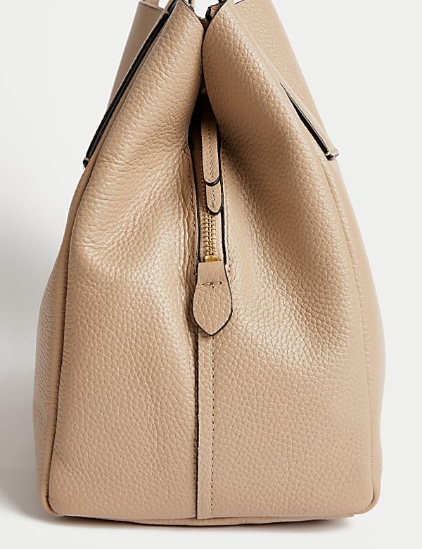 Leather Plain Tote Bag