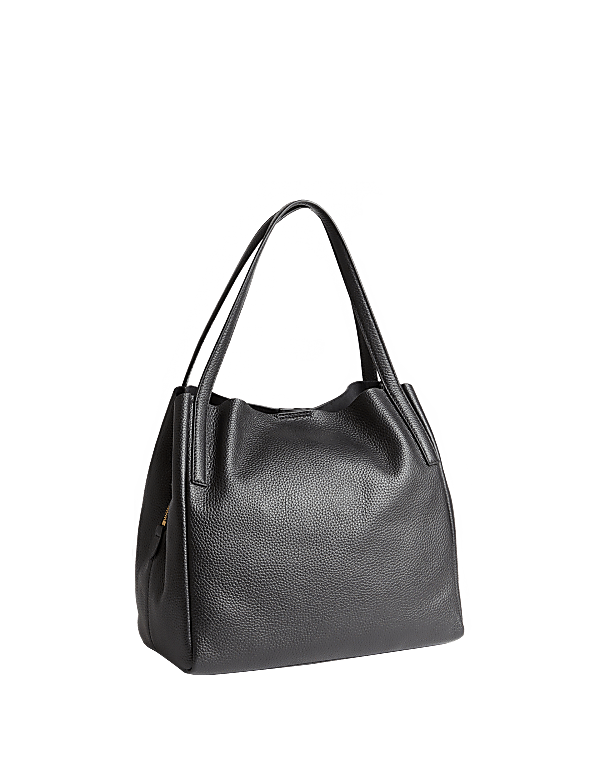 Leather Plain Tote Bag