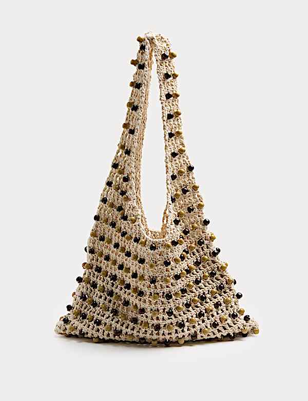 Macrame Beaded Shoulder Bag - US