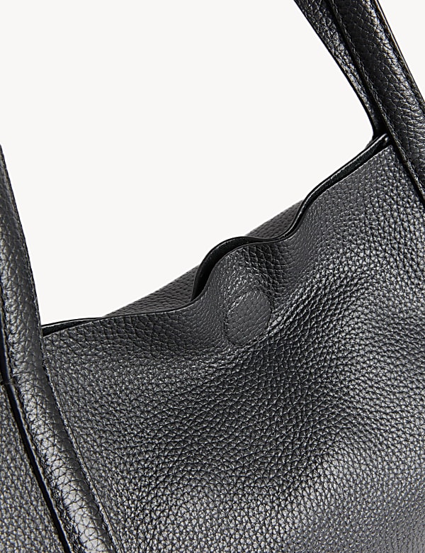 Leather Plain Tote Bag