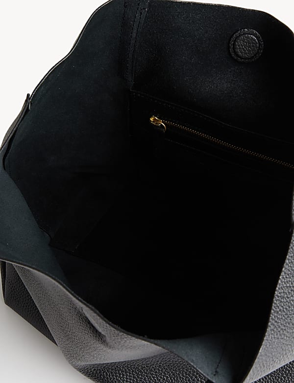 Leather Plain Tote Bag
