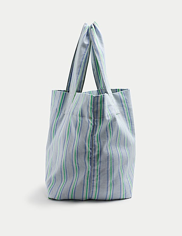 Pruhovan&aacute; n&aacute;kupn&iacute; ta&scaron;ka z čist&eacute; bavlny - CZ