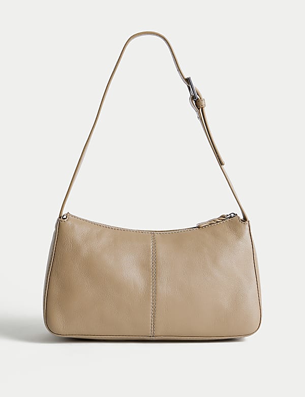 Leather Buckle Detail Shoulder Bag