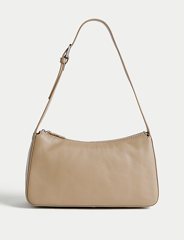 Leather Buckle Detail Shoulder Bag