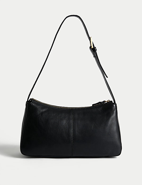Leather Buckle Detail Shoulder Bag