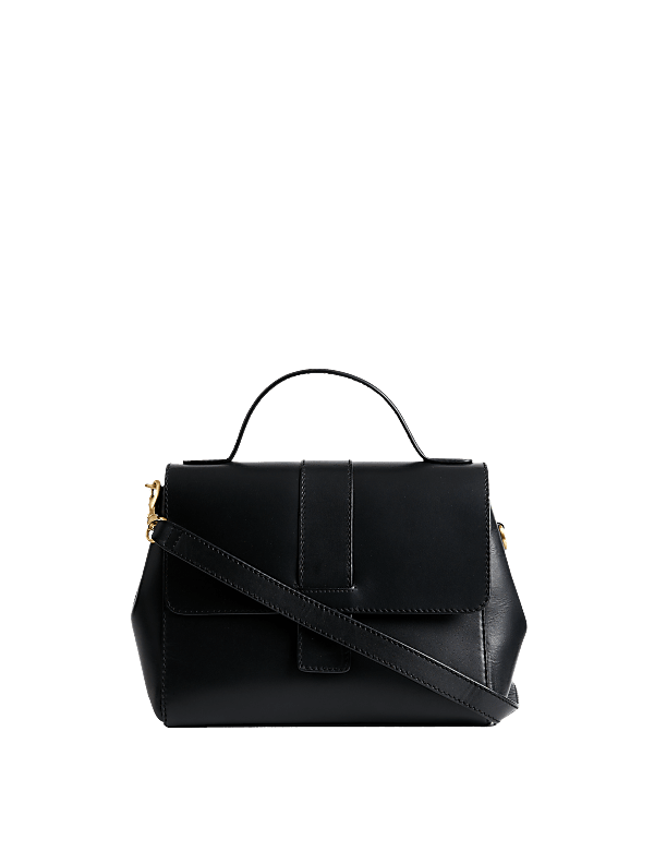 Leather Top Handle Cross Body Bag