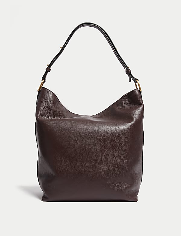 Bolso de piel para colgar al hombro NEGRO Bolsas M S ES