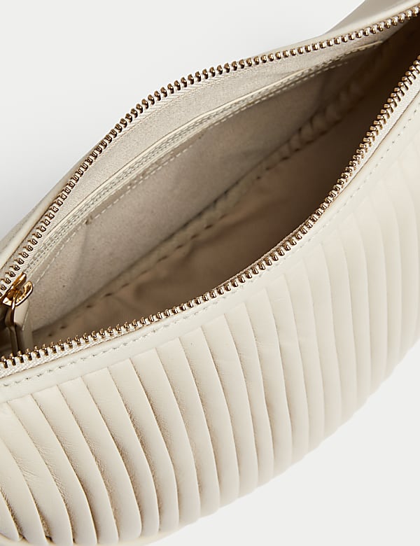 Leather Pleated Sling Cross Body Bag