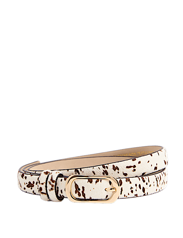 Leather Hide Slim Belt