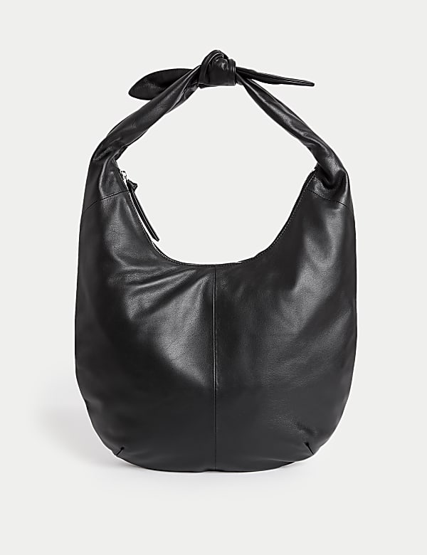 Black leather shoulder handbag online