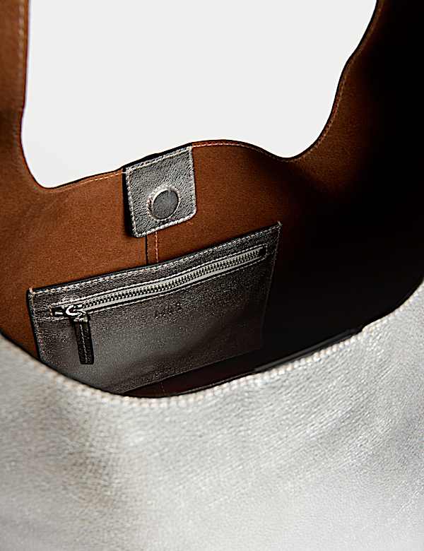 Leather Top Handle Shoulder Tote Bag - JO