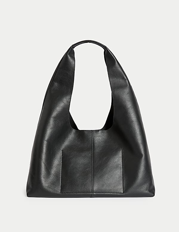 Leather Top Handle Shoulder Tote Bag - NL