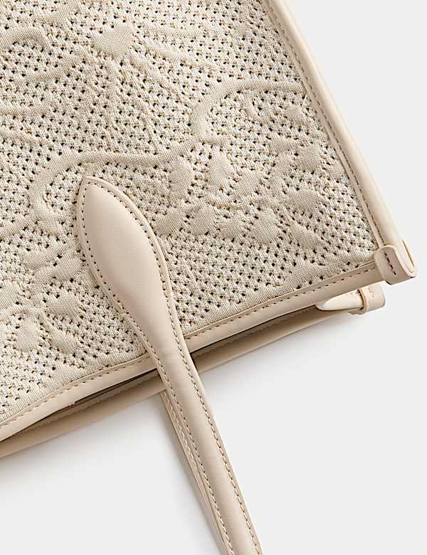 Fly Knit Embroidered Market Tote