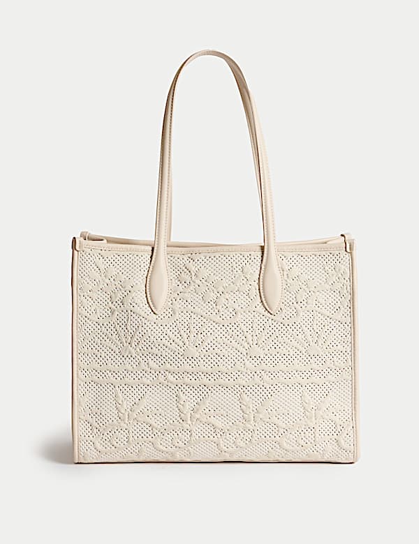 Fly Knit Embroidered Market Tote