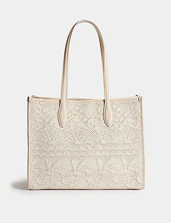 Fly Knit Embroidered Market Tote