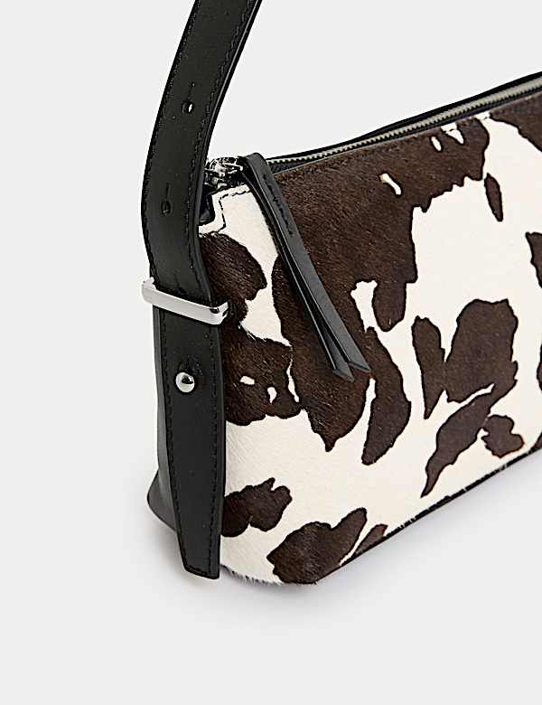 Sac à bandoulière en cuir à imprimé animal  - FR