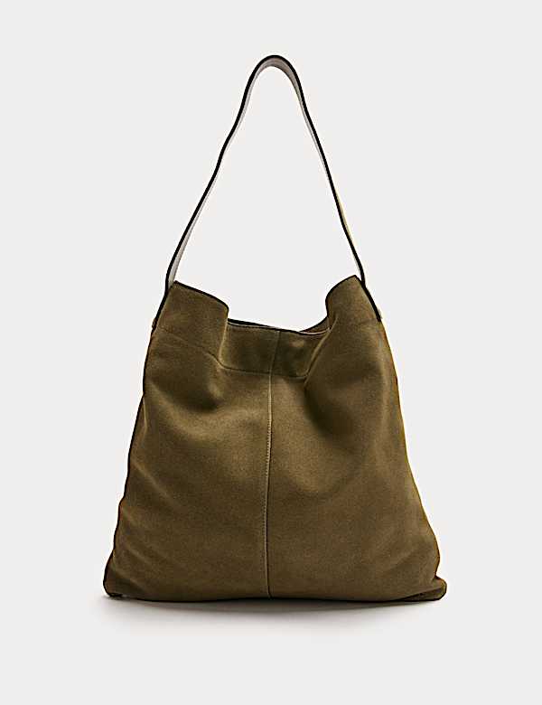 Suede Top Handle Shoulder Bag - CZ