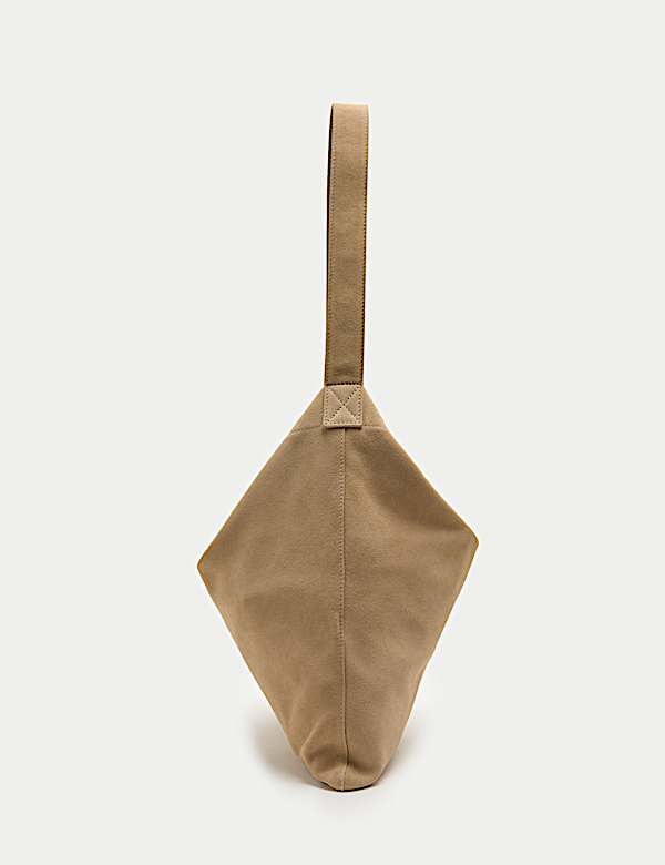 Suede Top Handle Shoulder Bag - UA