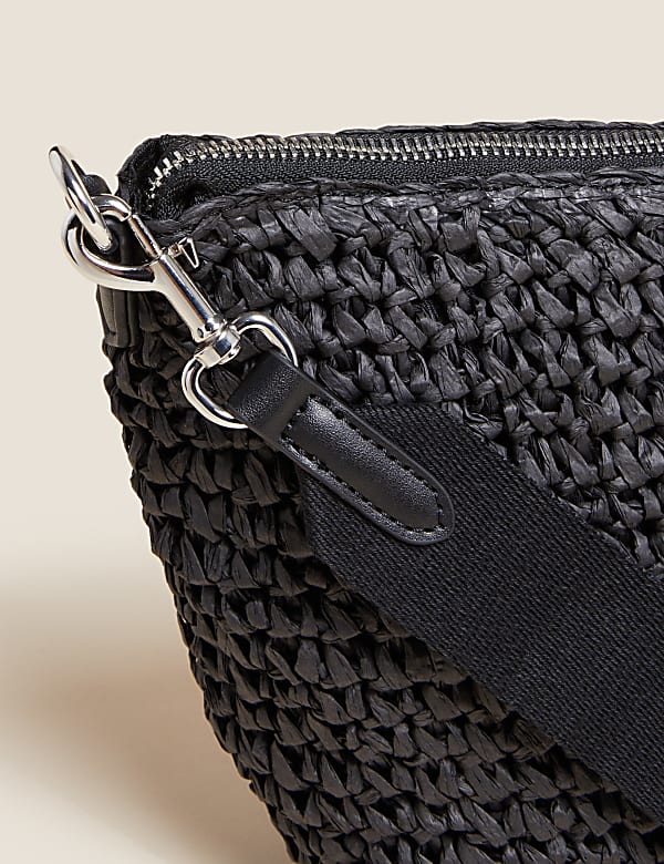 Straw Sling Cross Body Bag