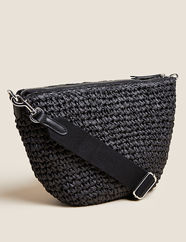Straw Sling Cross Body Bag