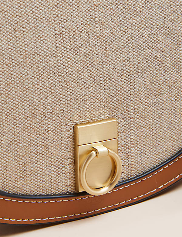 Canvas Saddle Cross Body Bag