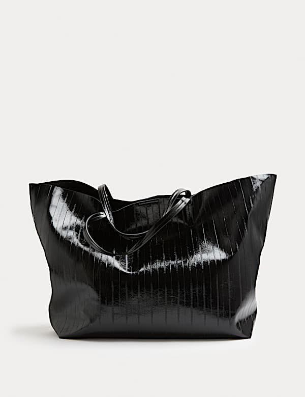 תיק אוברסייז רחב דמוי עור - IL