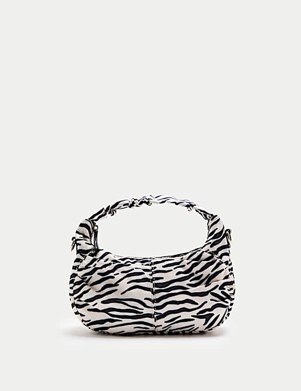 Nylon Animal Print Crossbody Bag - HR