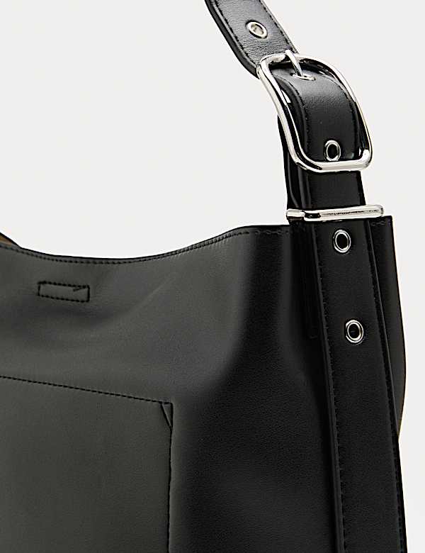 Faux Leather Mini Bucket Bag - US