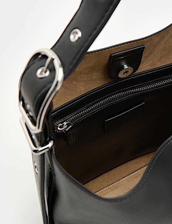 Faux Leather Mini Bucket Bag - US