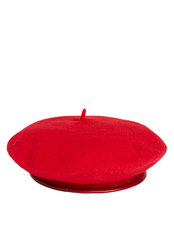 Pure Wool Trim Felt Beret