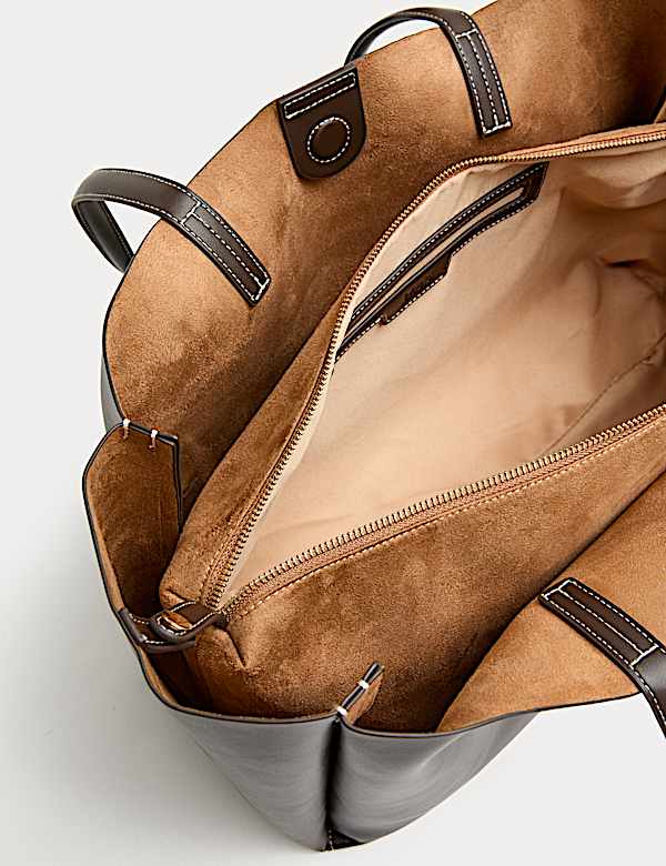 Sac fourre-tout en similicuir structuré - FR