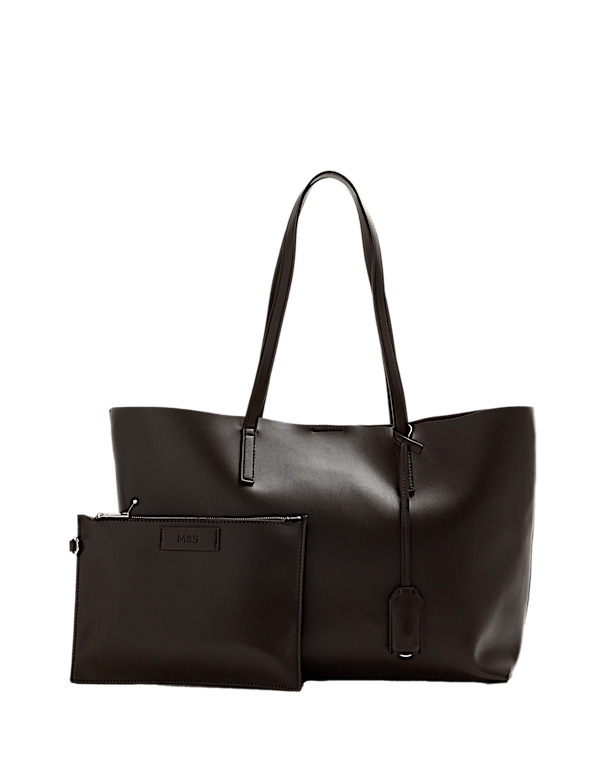 Faux Leather Shopper