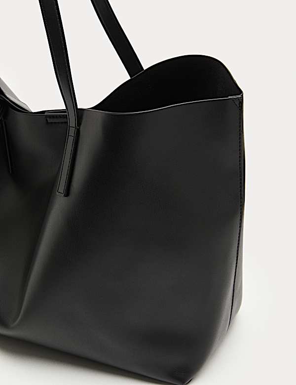 Faux Leather Shopper