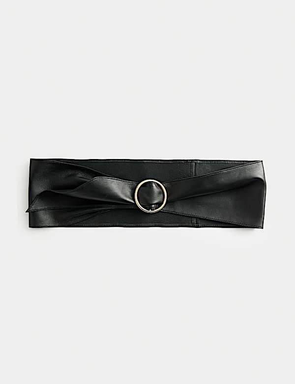 Leather Circle Buckle Belt - PL